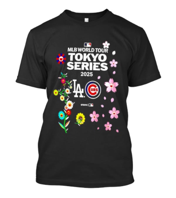 MLB World Tour Tokyo Series 2025 LA Dodgers Chicago Cubs Blossoms T-Shirt