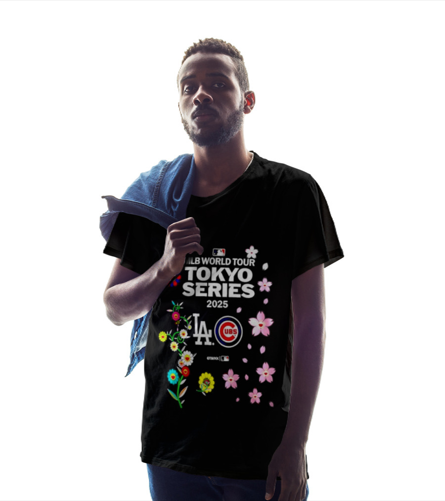 MLB World Tour Tokyo Series 2025 LA Dodgers Chicago Cubs Blossoms T-Shirt