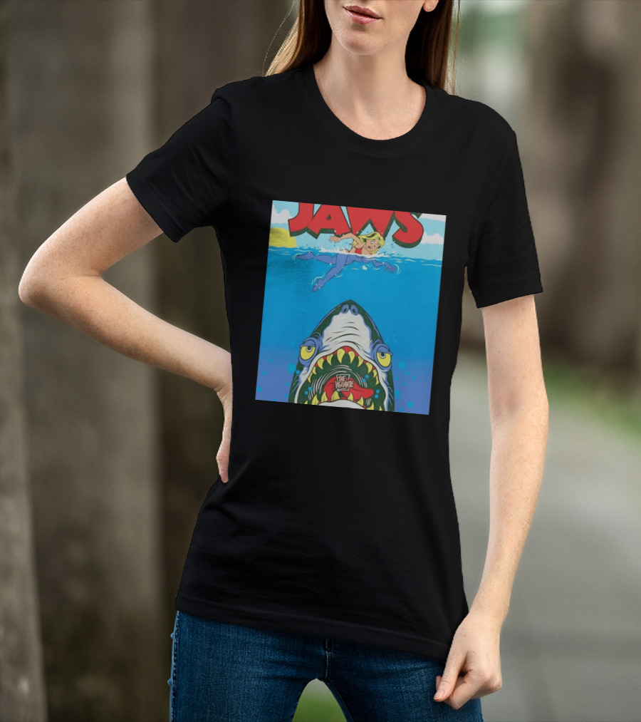 The Vigilante Jaws Shark Attack Comic Cartoon T-Shirt