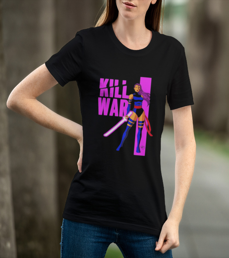Psylocke Marvel Comics Kill War Pink T-Shirt