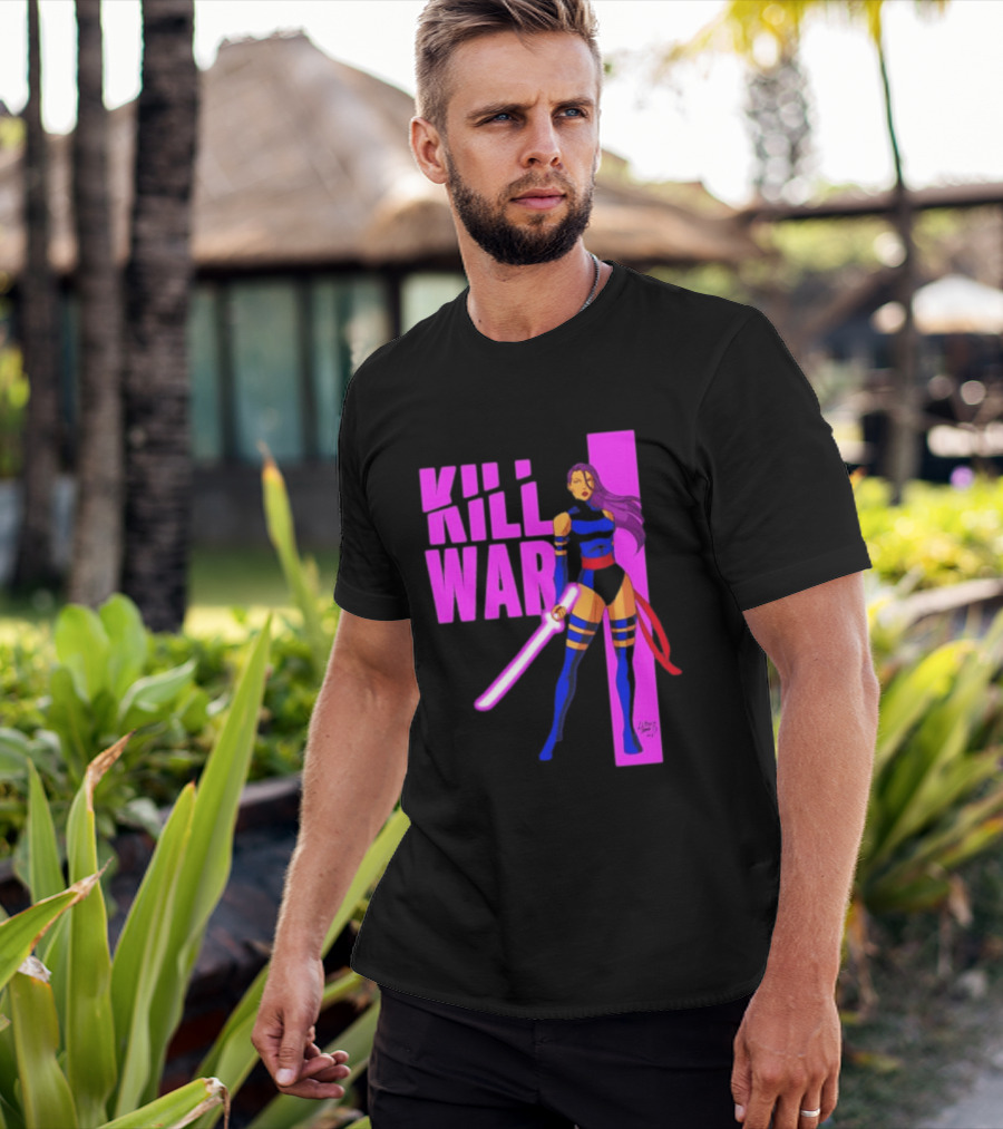 Psylocke Marvel Comics Kill War Pink T-Shirt