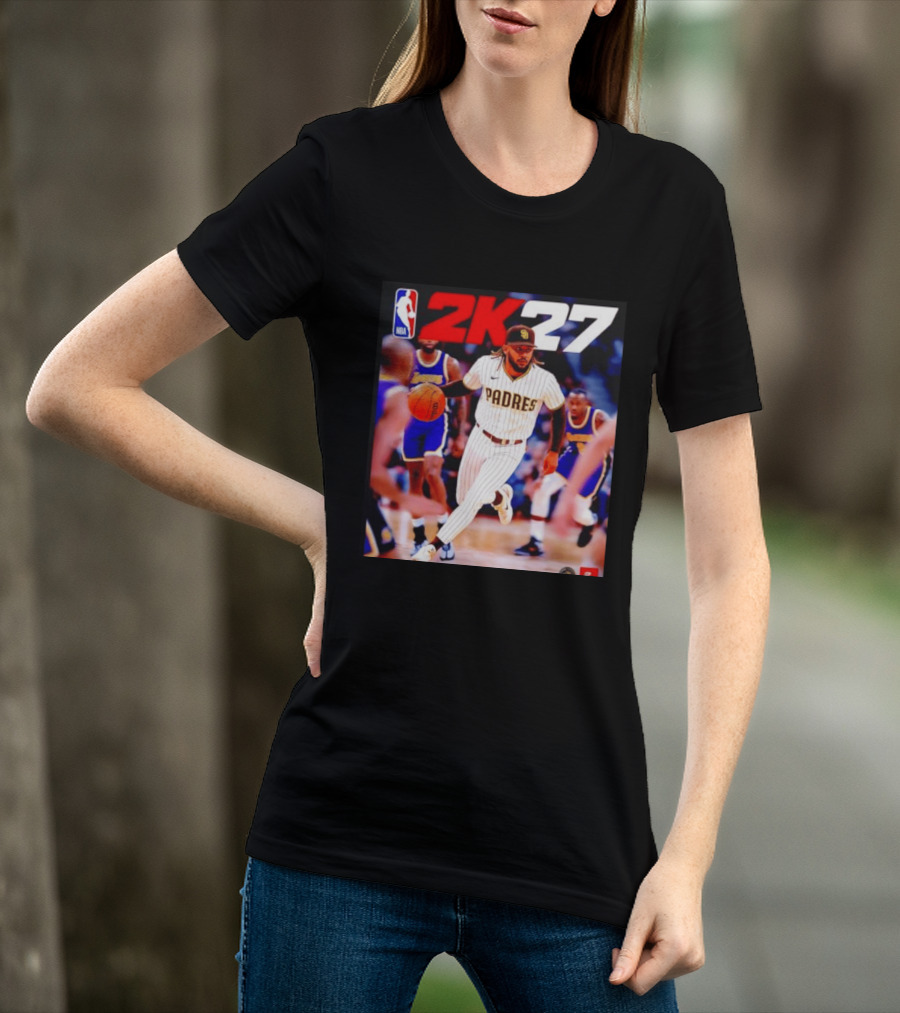San Diego Padres NBA 2K27 Crossover Concept With Basketball Action T-Shirt