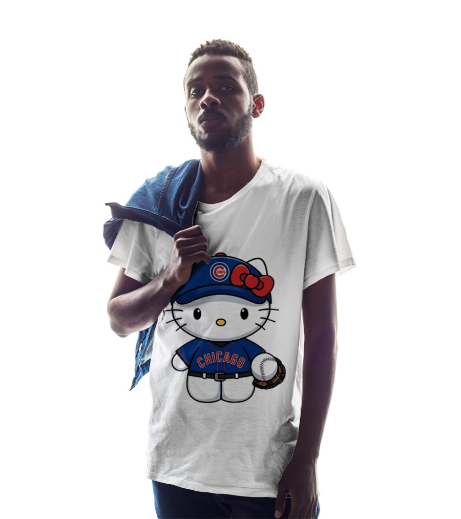 Hello Kitty Chicago Cubs Baseball MLB Collaboration T-Shirt