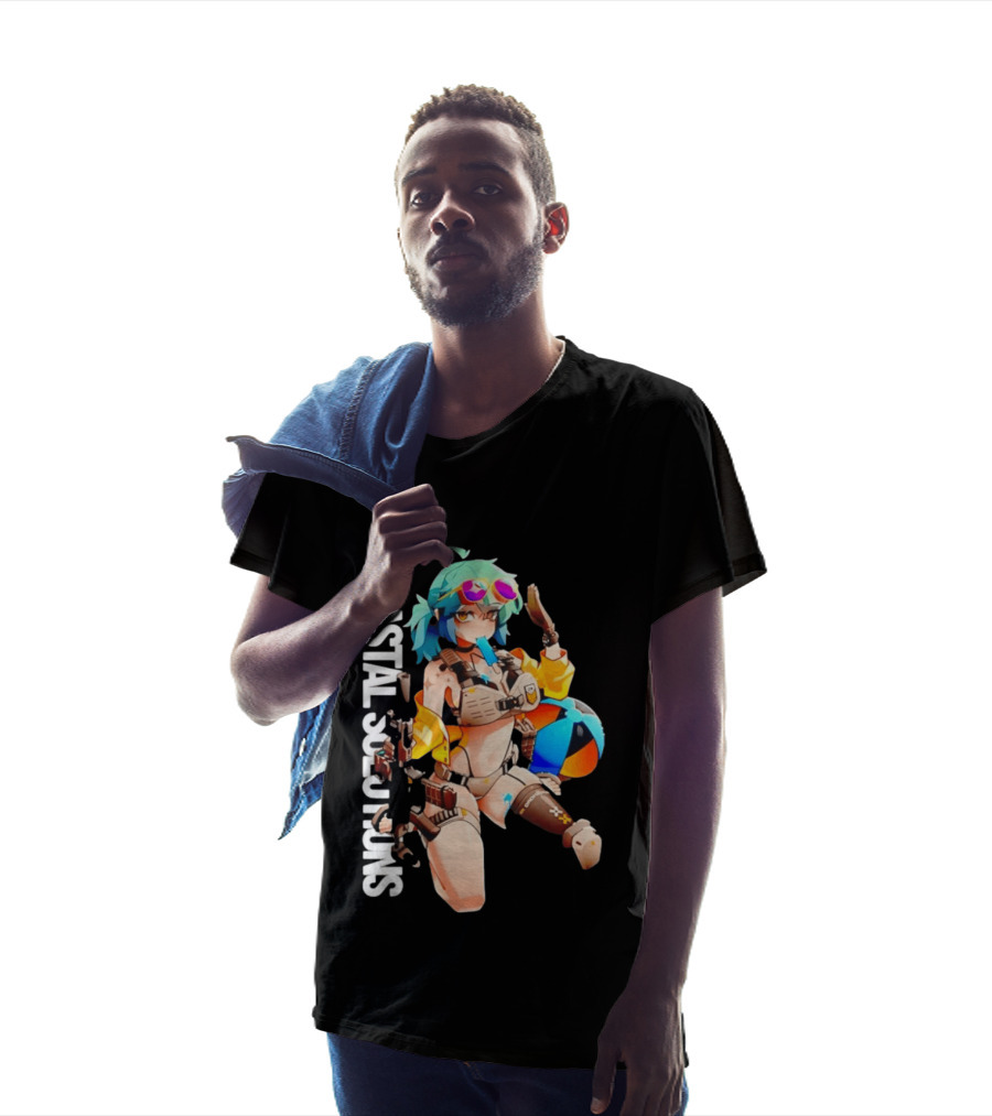 Coastal Solutions Anime Girl Popsicle Tactical Beach Vibes T-Shirt