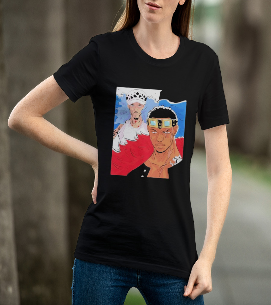 Minnesota Timberwolves Anthony Edwards Lamelo Ball Anime Crossover One Piece Fusion T-Shirt