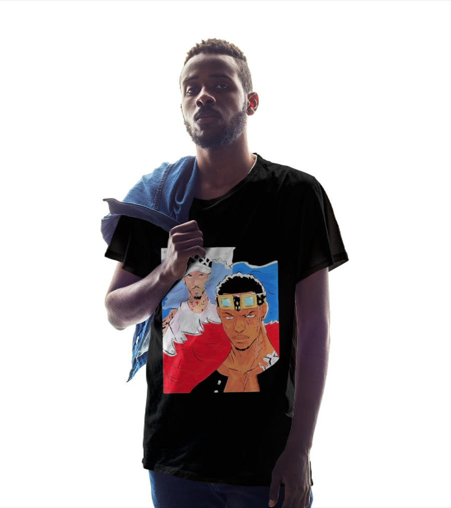 Minnesota Timberwolves Anthony Edwards Lamelo Ball Anime Crossover One Piece Fusion T-Shirt