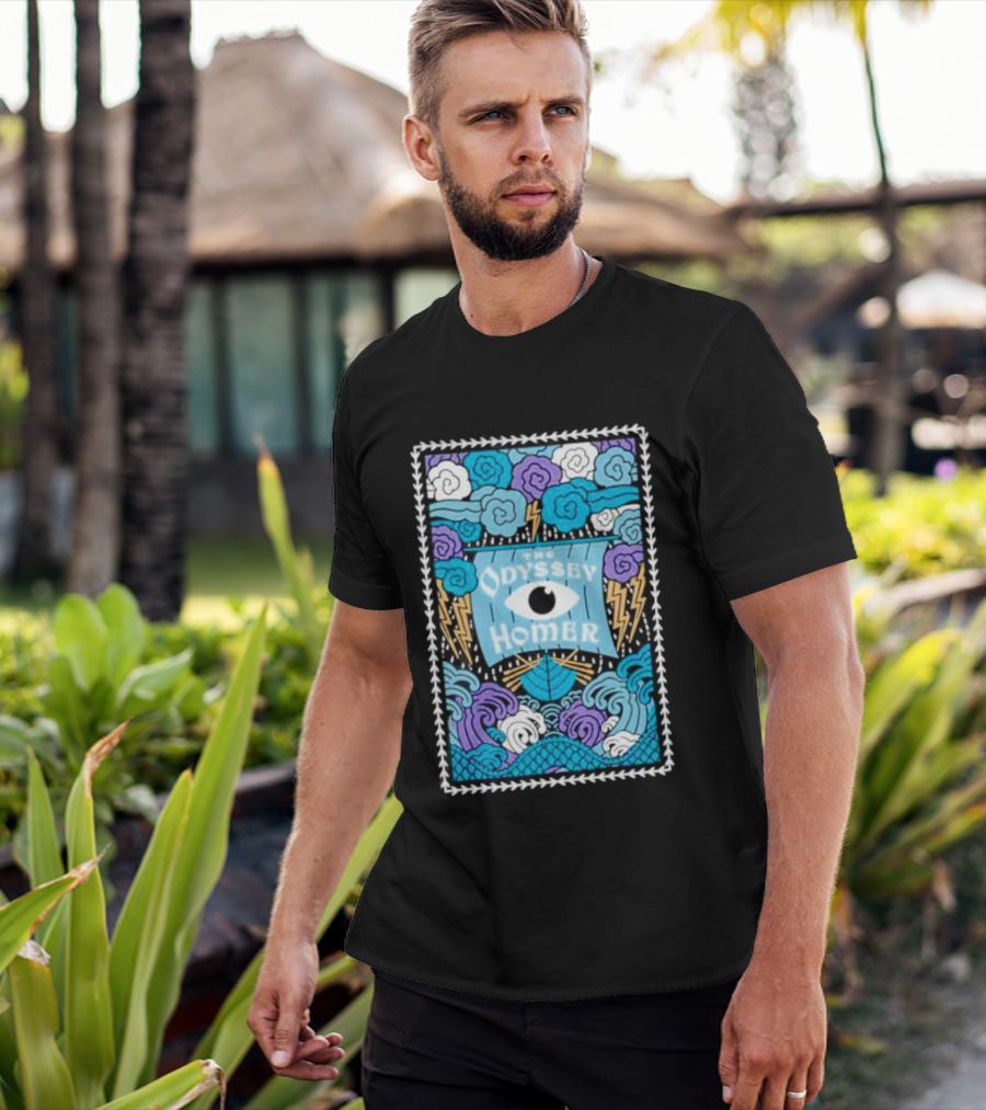 The Odyssey Homer Cyclops Eye Lightning Waves T-Shirt