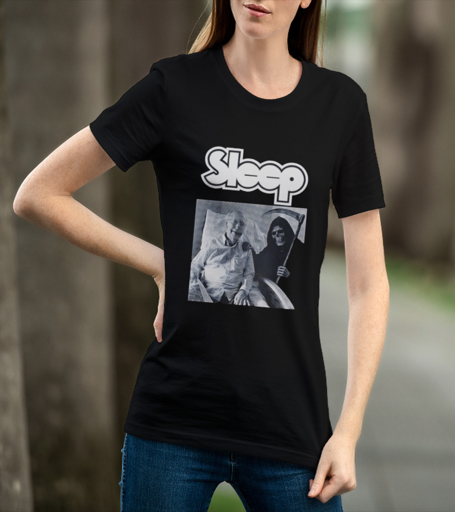 United Snakes Grim Reaper Holding Scythe Sleep Elderly Man In Hospital Room T-Shirt