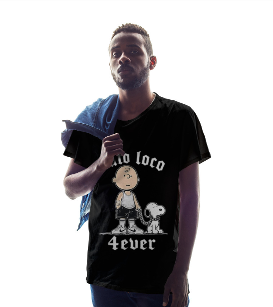 Vato Loco 4Ever Charlie Brown Snoopy 415 Tattoo T-Shirt