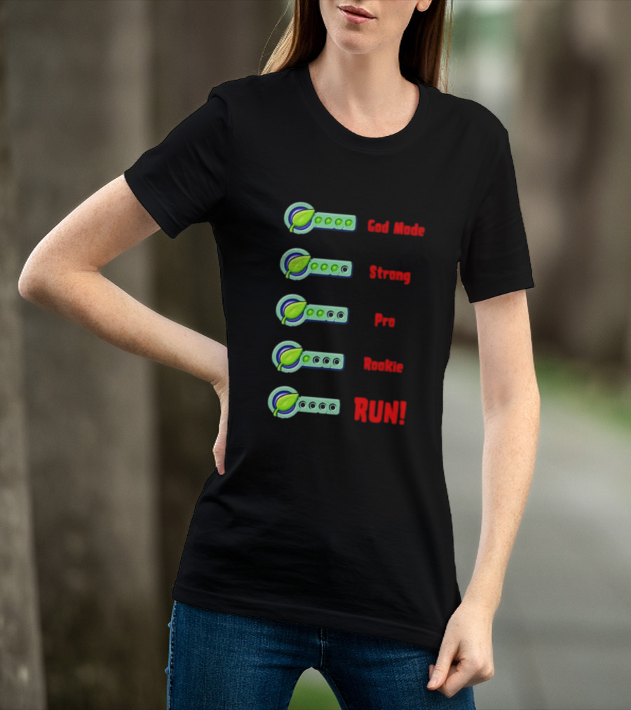Plant Food Power Levels God Mode Strong Pro Rookie Run T-Shirt