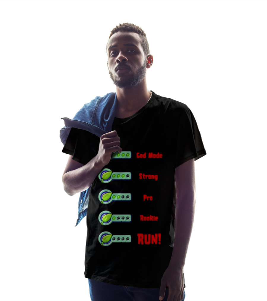 Plant Food Power Levels God Mode Strong Pro Rookie Run T-Shirt