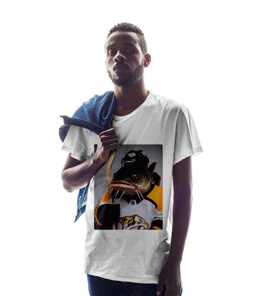Nashville Predators Catfish Hockey Mascot Community Spirit T-Shirt