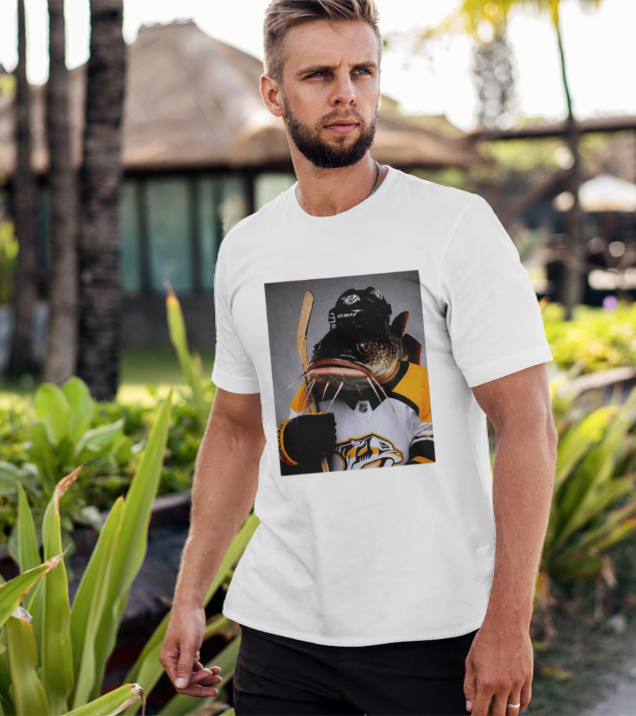 Nashville Predators Catfish Hockey Mascot Community Spirit T-Shirt
