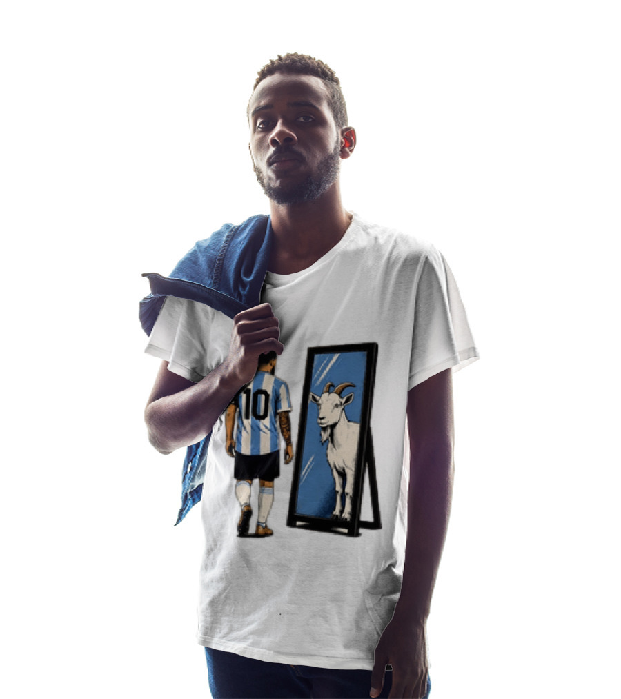 Messi Argentina 10 Reflecting GOAT Mirror Soccer T-Shirt