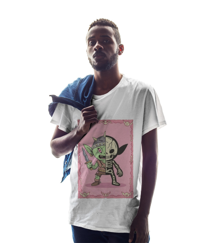 X Ray Goblin Skeleton Fantasy Creature With Dagger T-Shirt