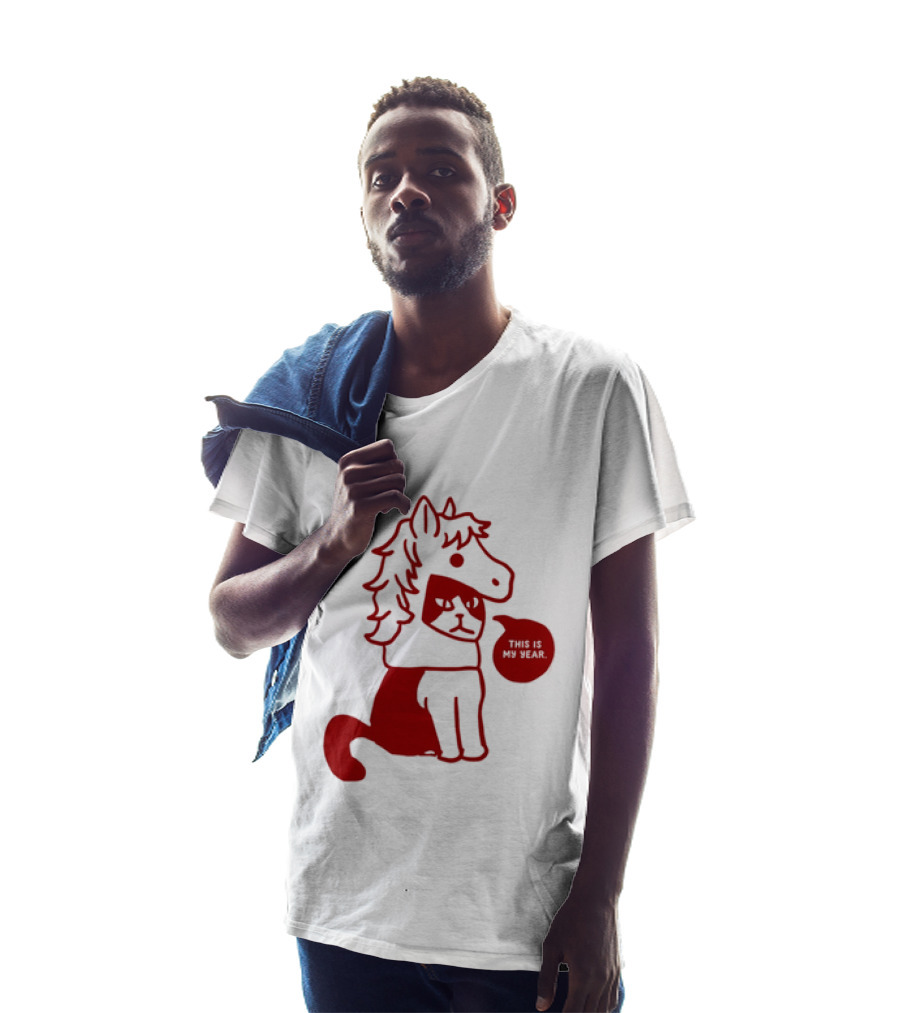Year Of The Horse 2026 Chinese Lunar New Year Zodiac Cat T-Shirt
