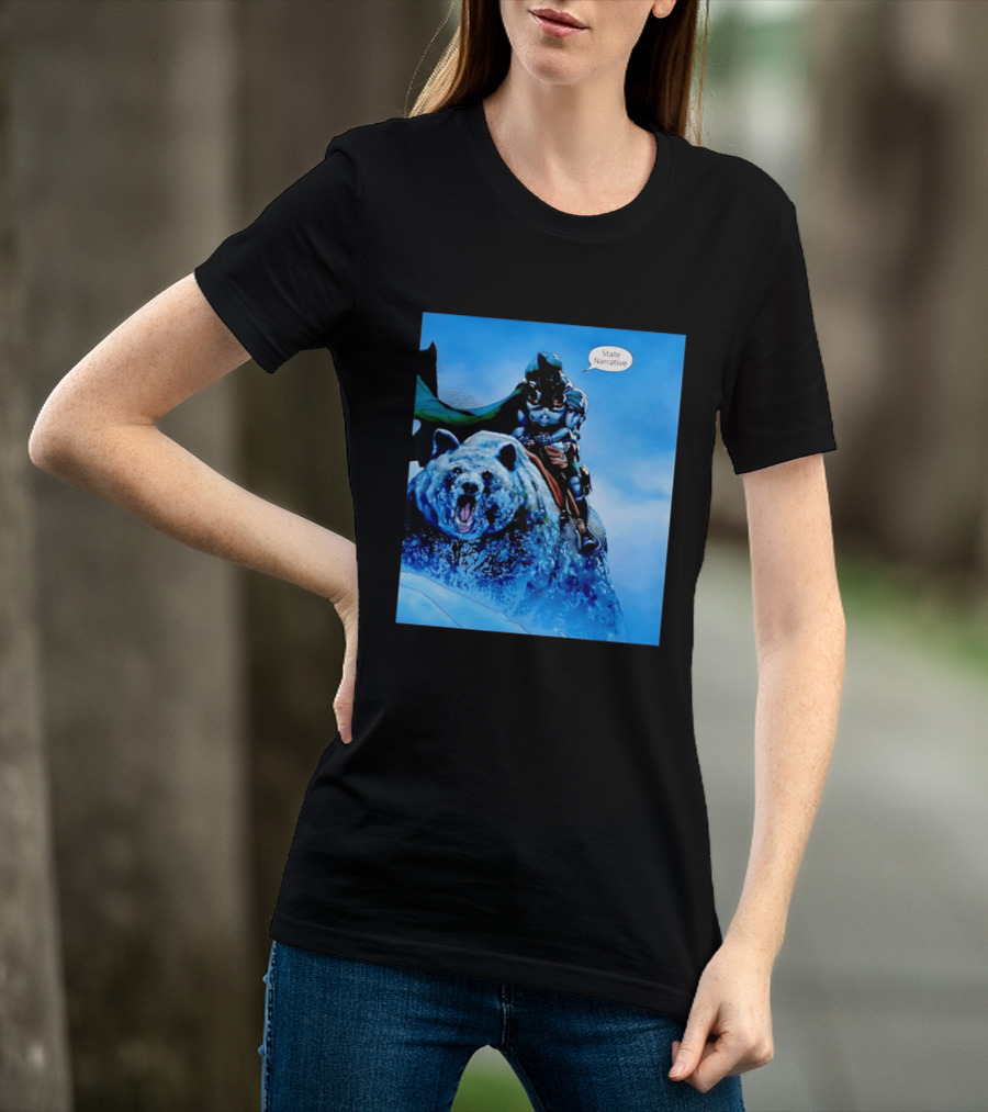 Doctor Doom State Narrative Riding Bear T-Shirt