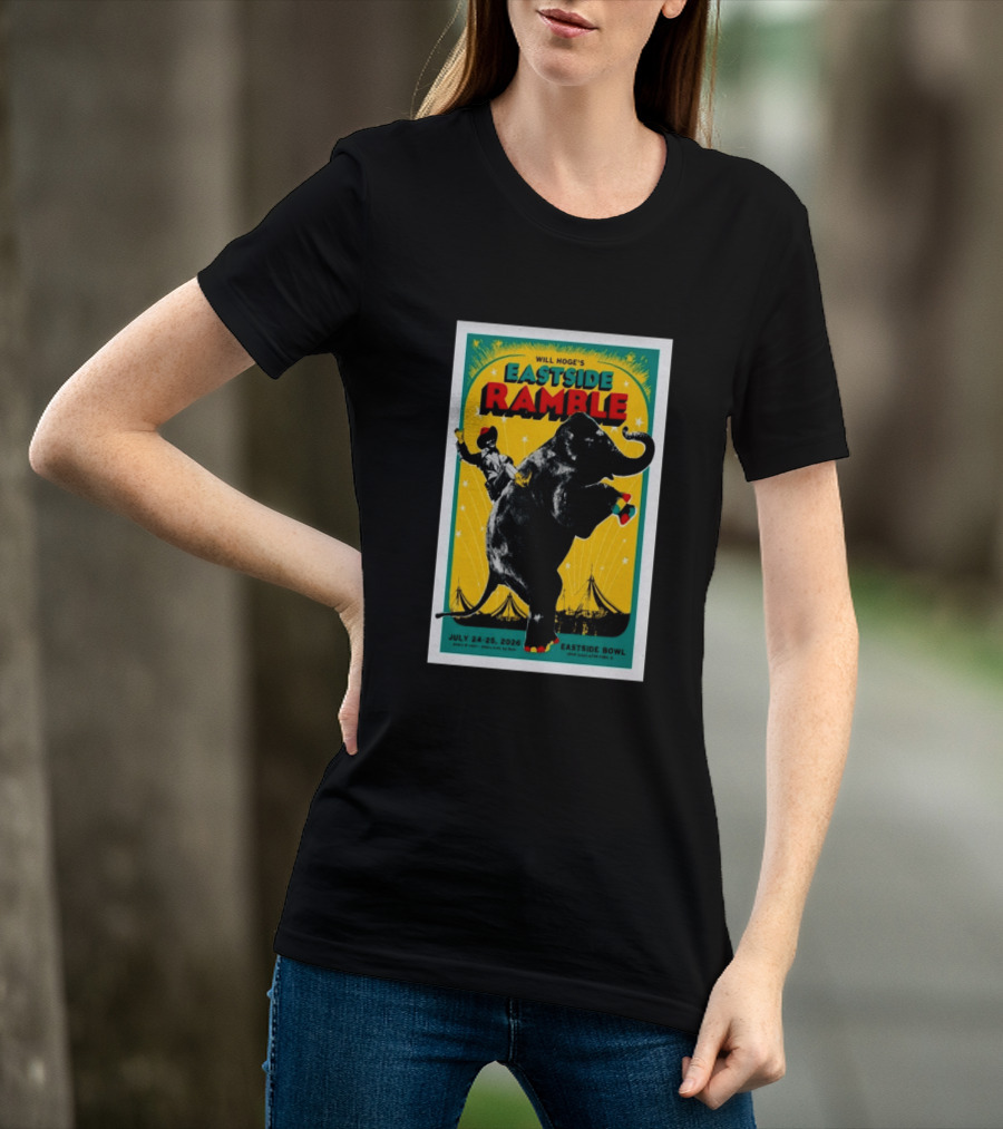 Will Hoge Eastside Ramble Nashville TN July 24 25 2026 Elephant Circus Eastside Bowl T-Shirt