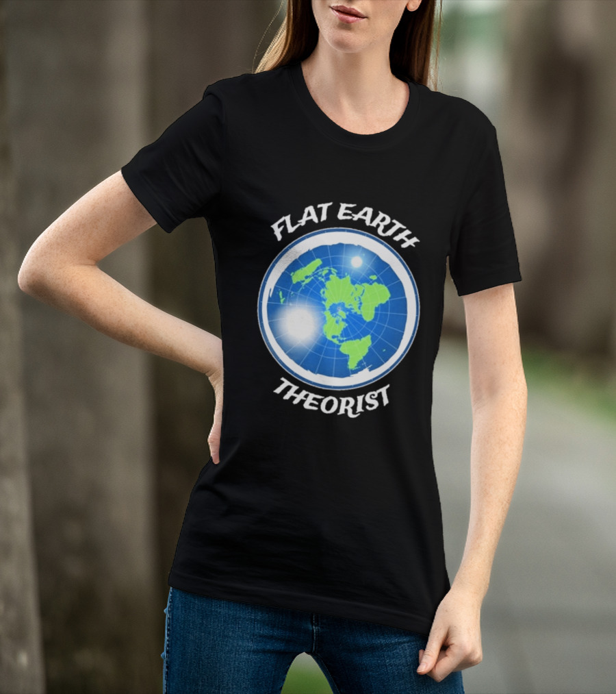 Flat Earth Theorist Ice Wall Map T-Shirt