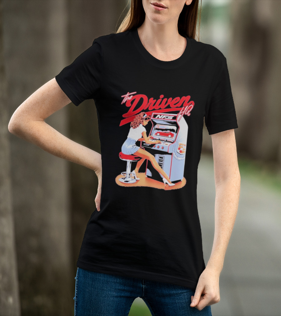 The Driven HQ NFS Arcade Gaming Girl Retro Pin Up T-Shirt