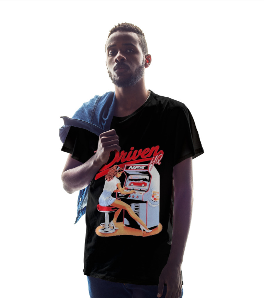 The Driven HQ NFS Arcade Gaming Girl Retro Pin Up T-Shirt