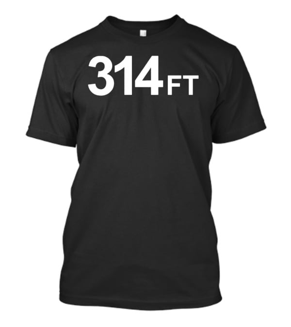 314 Ft Elevation Marker Pinnacle Heights T-Shirt