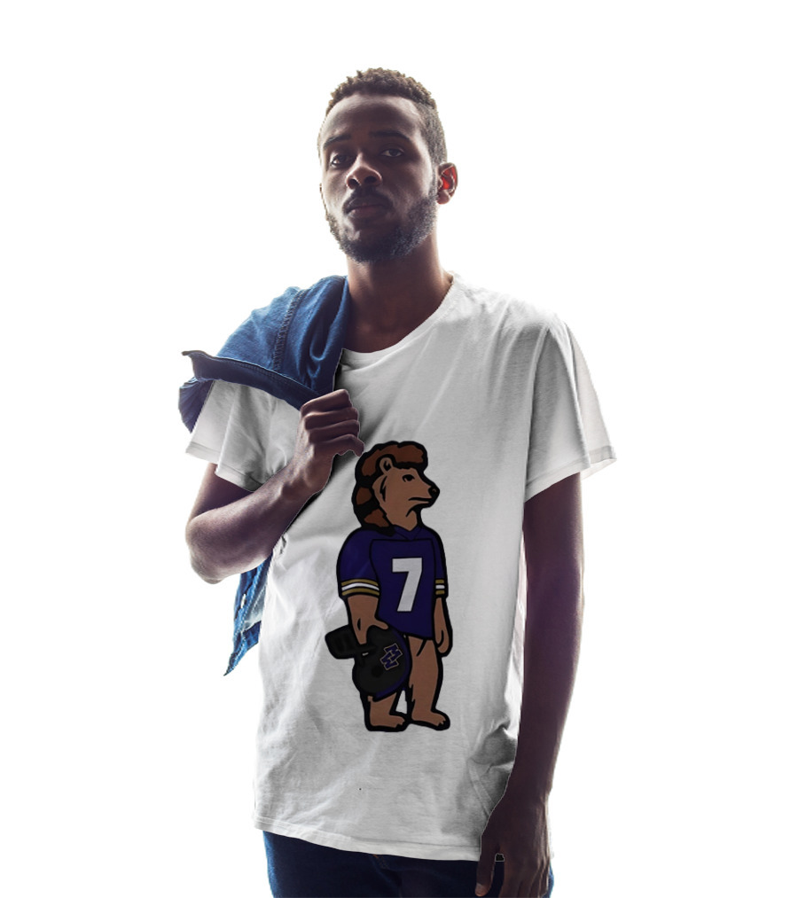 Baltimore Ravens Morgan Wallen Bear Number 7 Football Team Collaboration T-Shirt