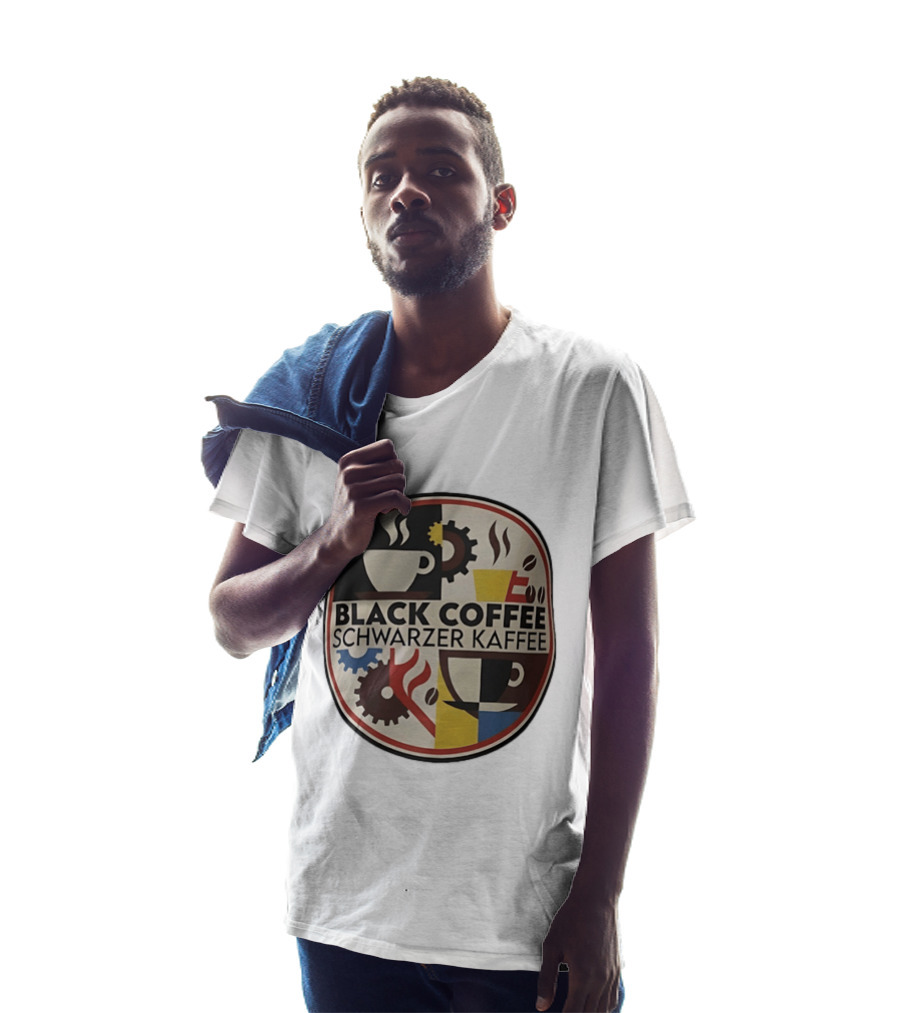 Black Coffee Schwarzer Kaffee Caffeine Cups Gears T-Shirt