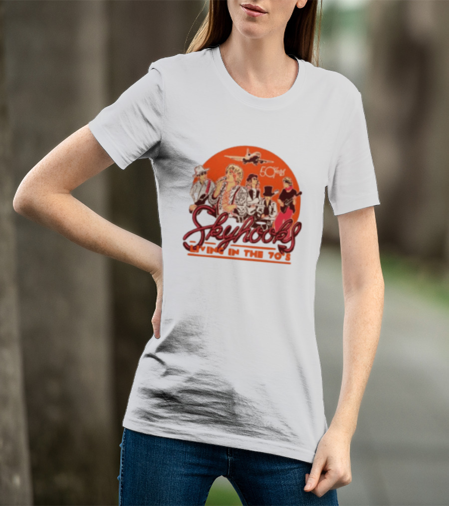 Skyhooks Living In The 70's 50th Anniversary Warner Music Store T-Shirt