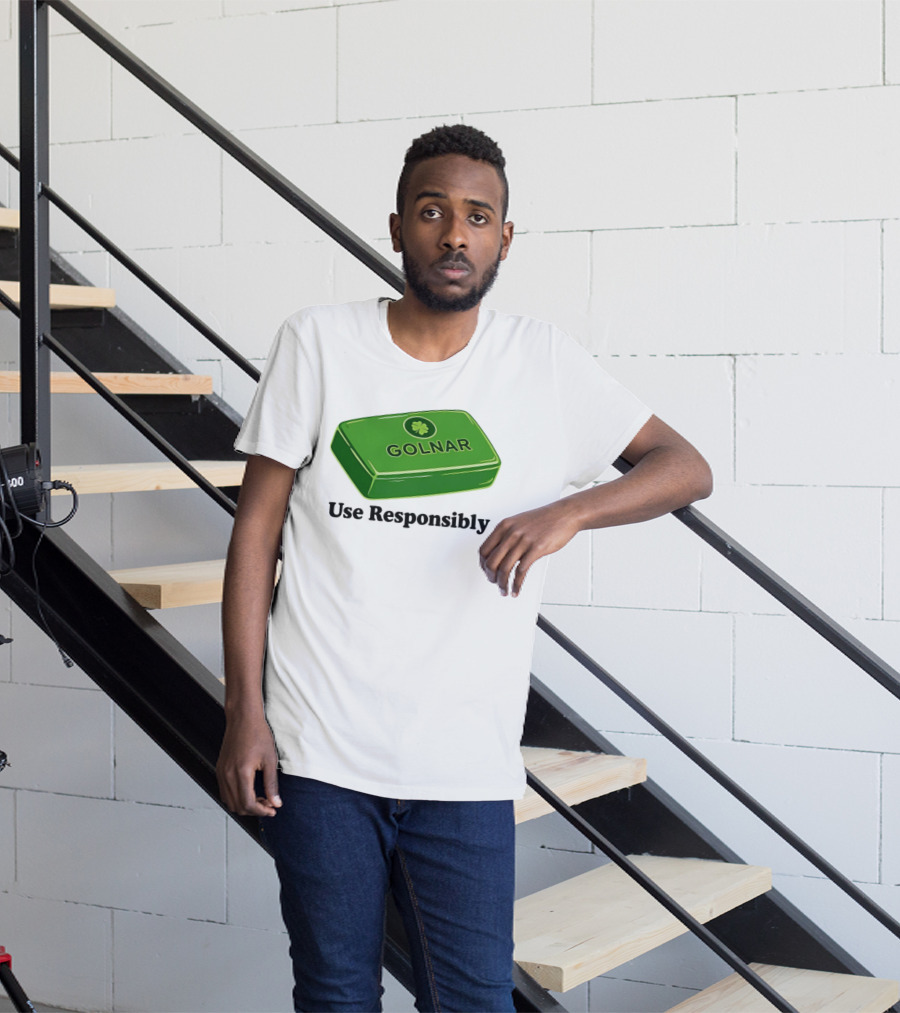 Golnar Green Bar Use Responsibly Shamrock T-Shirt