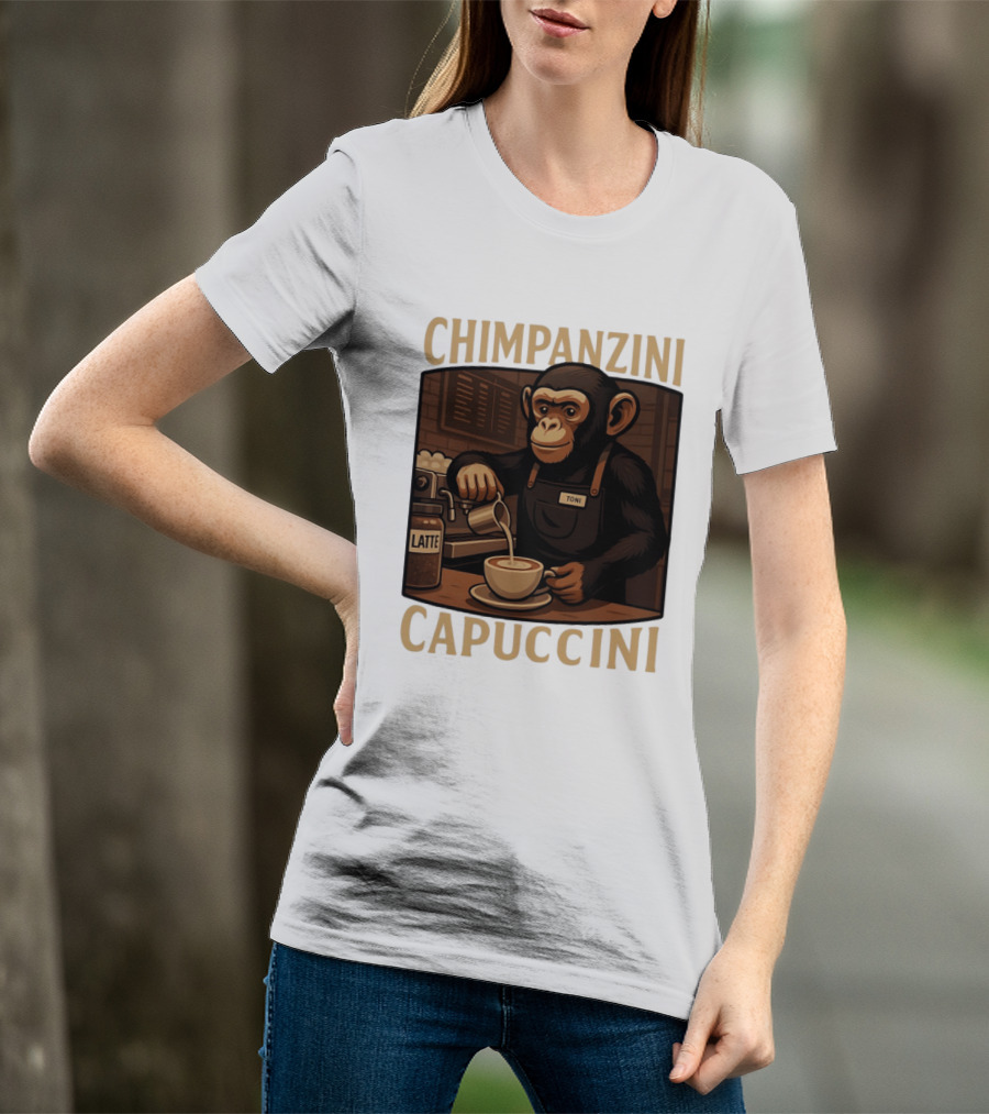 Chimpanzini Capuccini Latte Barista Chimp 'Toni T-Shirt