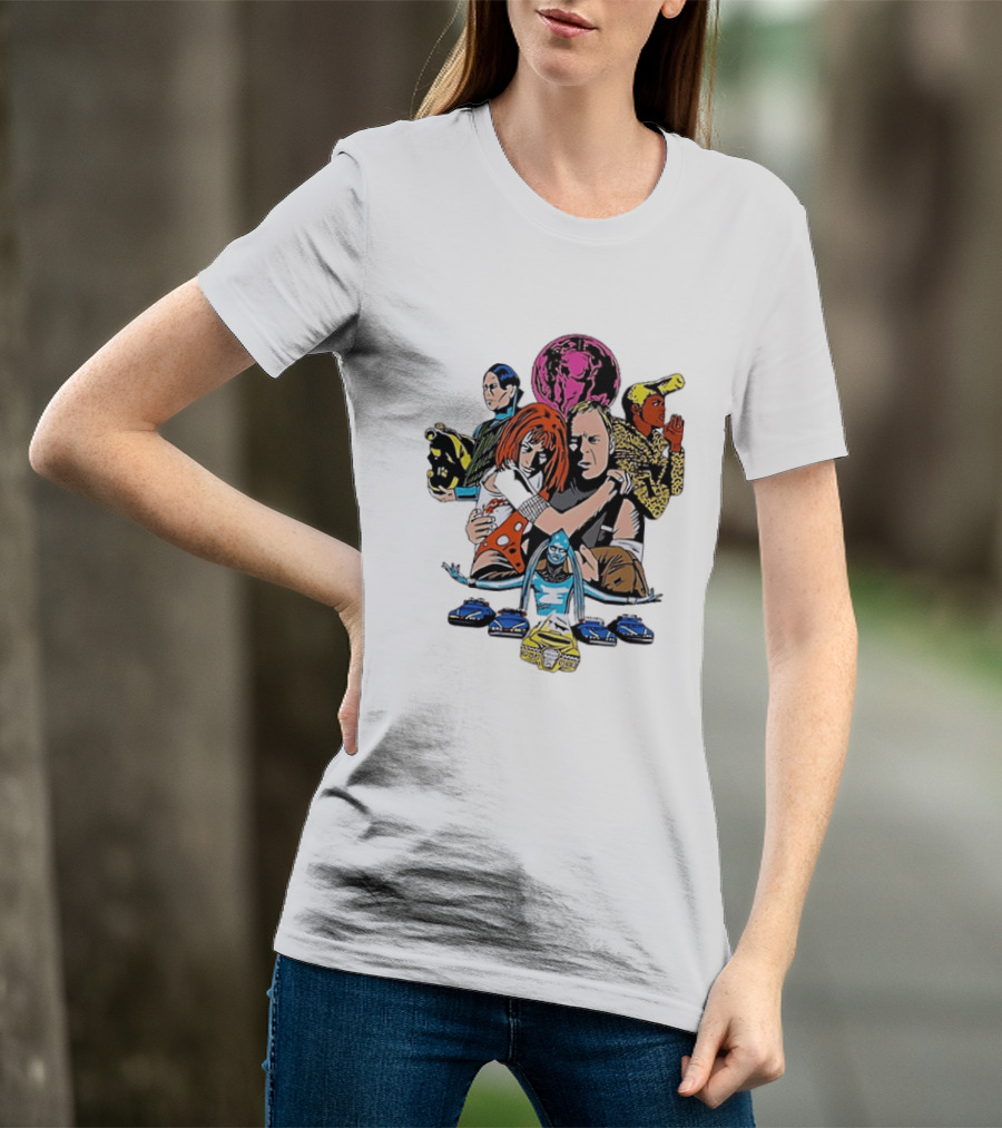 The Fifth Element Movie Characters Leeloo Korben Zorg Diva Plavalaguna Ruby Rhod Sci Fi Adventure T-Shirt