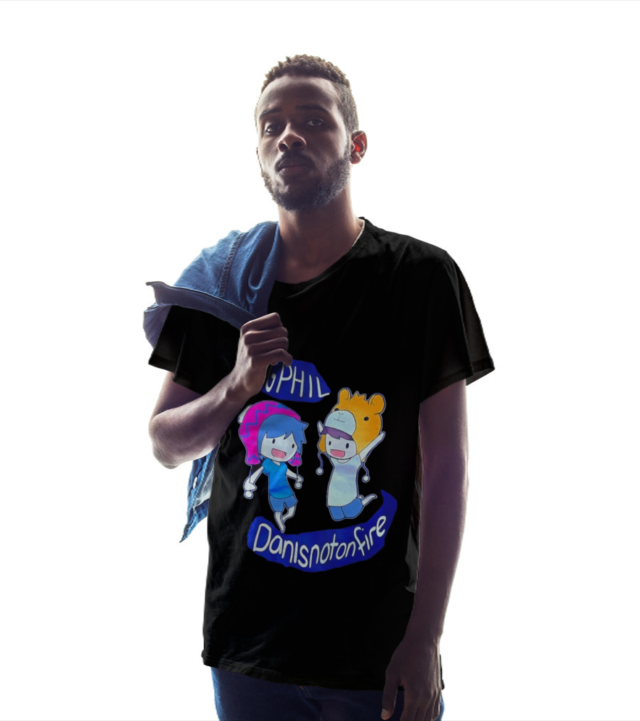 Amazing Phil Danisnotonfire Cartoon Characters Jumping T-Shirt