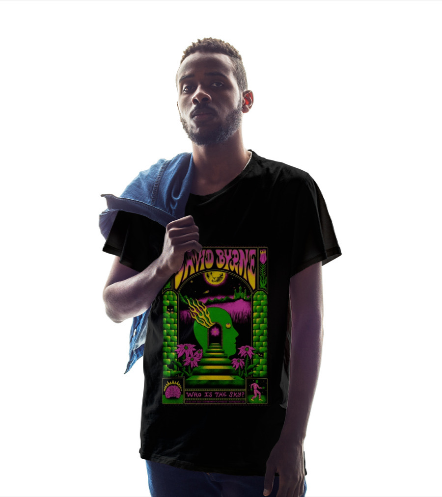 David Byrne Who Is The Sky Edinburgh UK 7 20 7 22 2026 Psychedelic T-Shirt