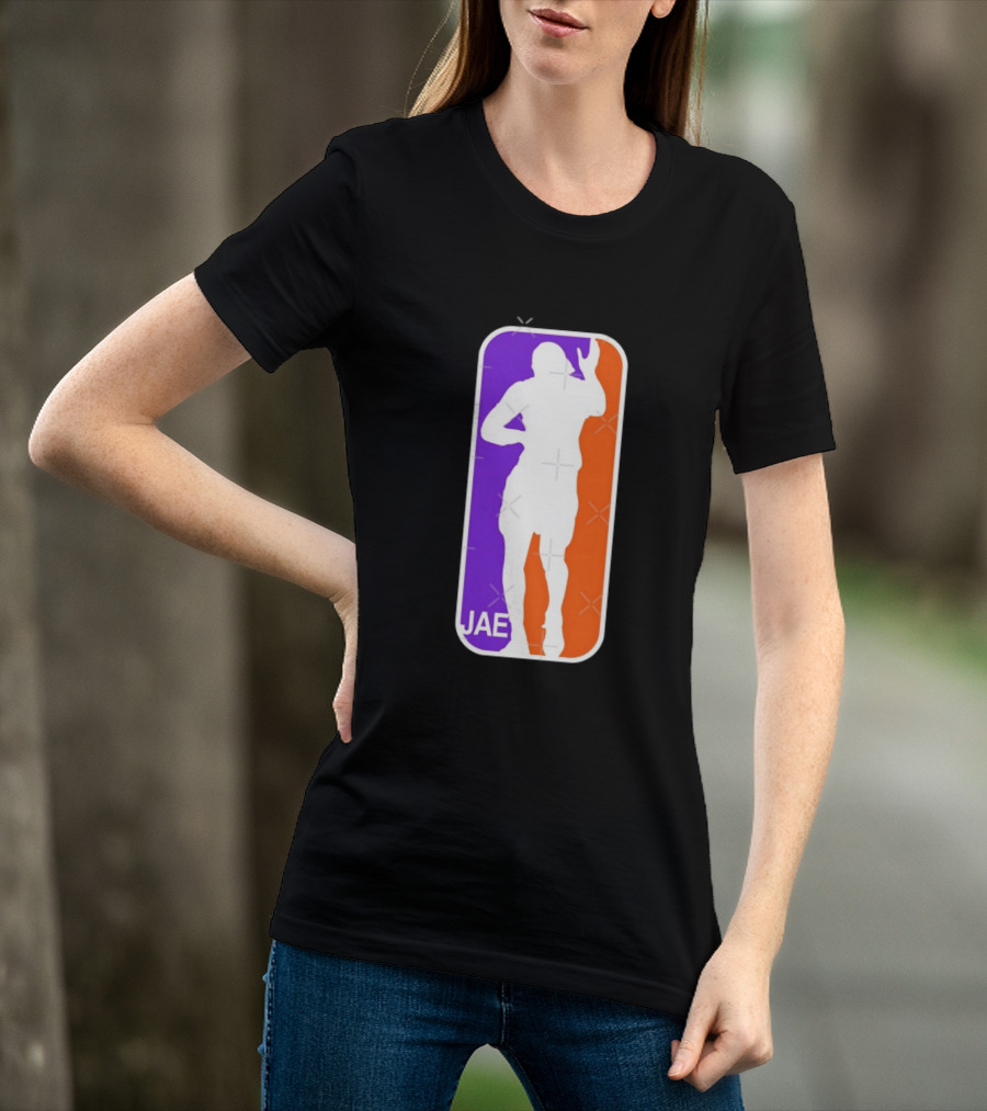 Jae Basketball Pose Purple And Orange T-Shirt