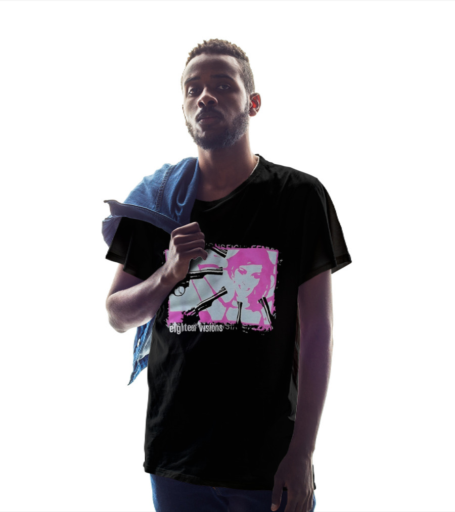 Eighteen Visions Pink Gun Metalcore Band T-Shirt