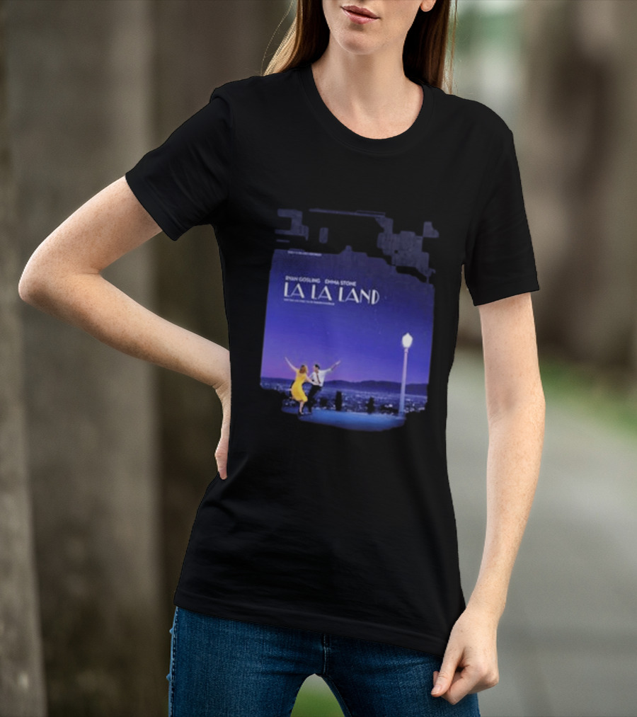 Ryan Gosling Emma Stone La La Land City Dance Under Streetlight 10th Anniversary T-Shirt
