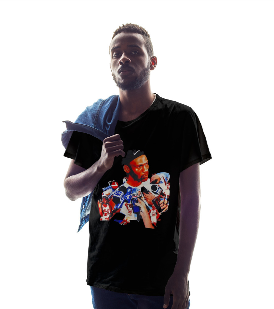 Michael Jordan Press Conference CLTV ESPN FOX Bulls T-Shirt