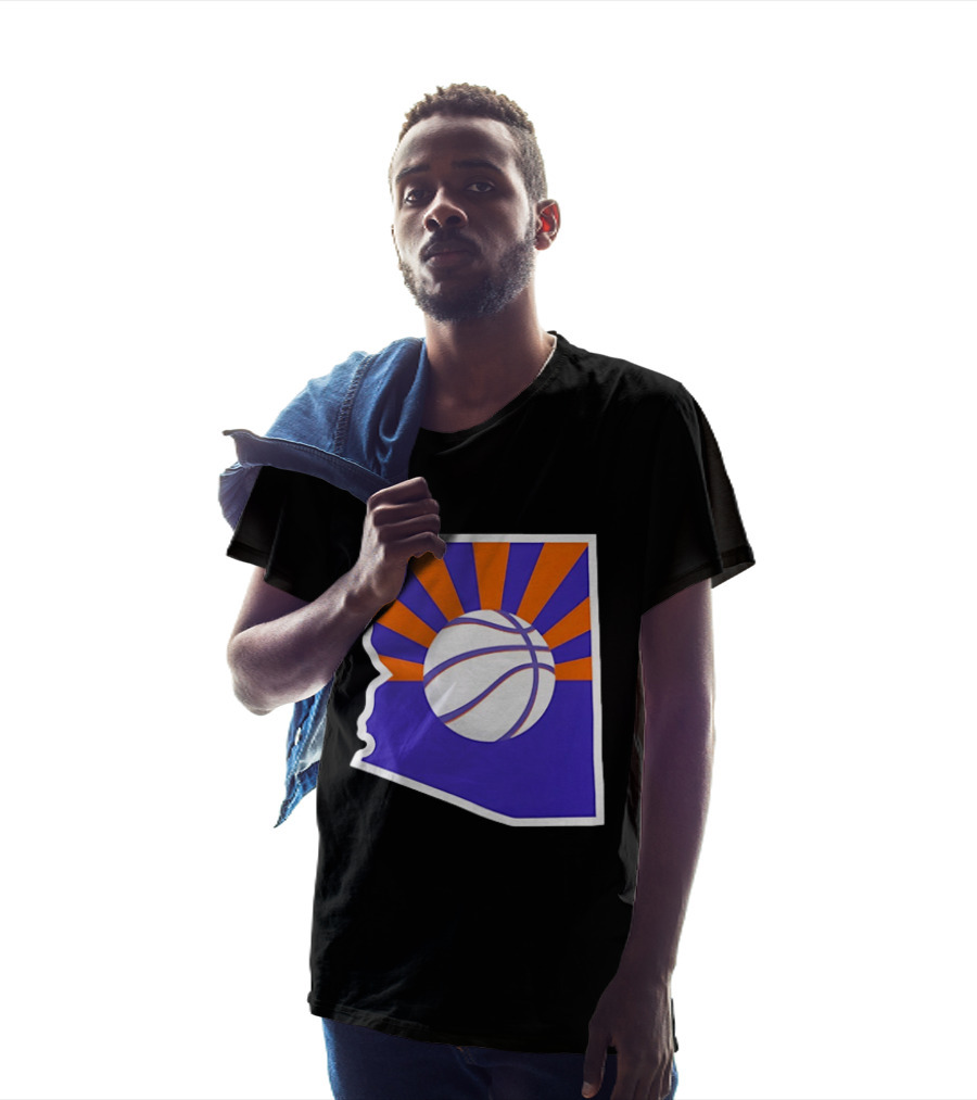 Phoenix Suns Arizona Basketball State Map Suns Set T-Shirt