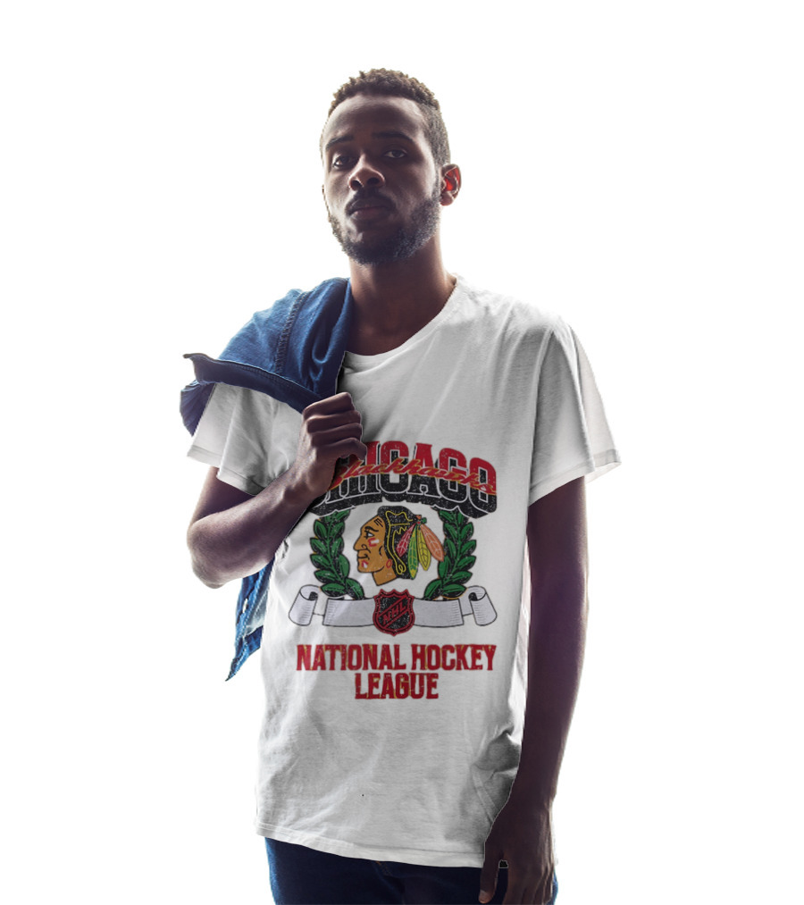 Chicago Blackhawks NHL Vintage Distressed Style National Hockey League T-Shirt