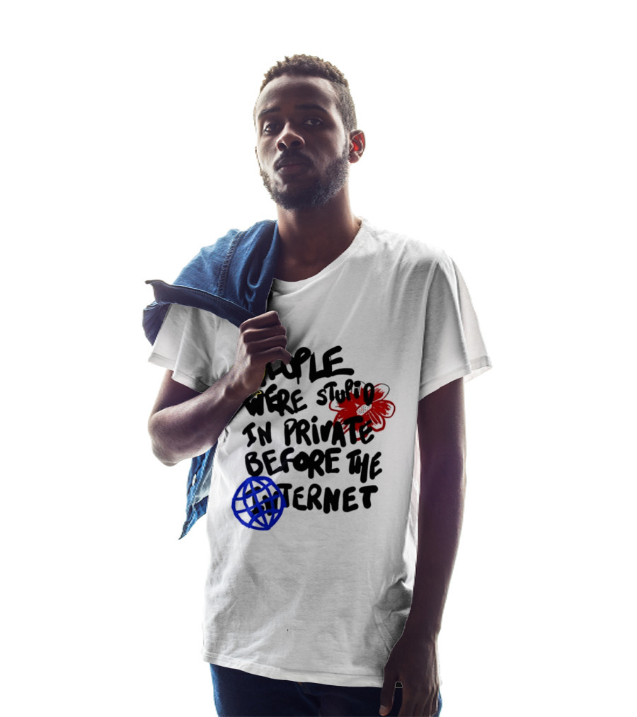 Duck Flower Globe People Were Stupid In Private Before The Internet T-Shirt