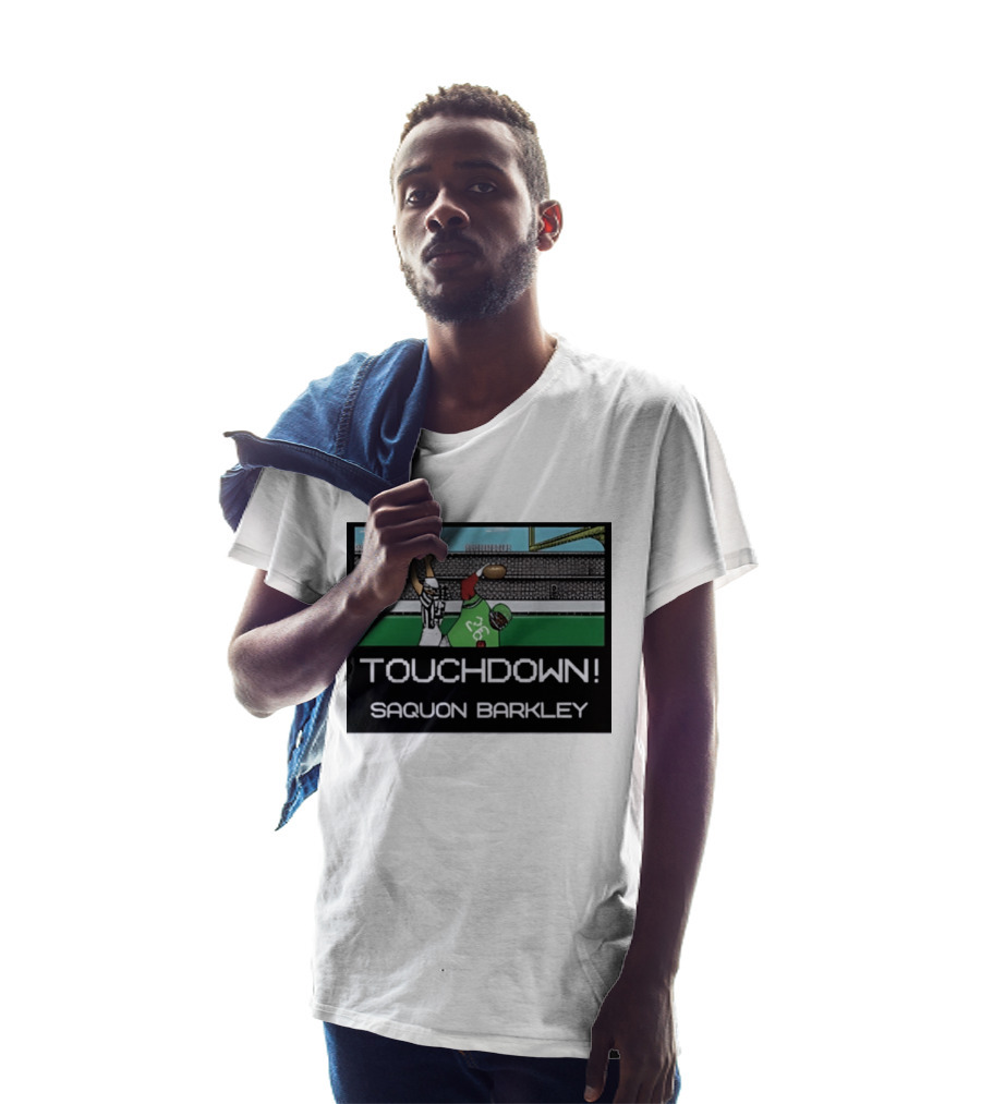 Touchdown Saquon Barkley Pixel Philadelphia Eagles T-Shirt
