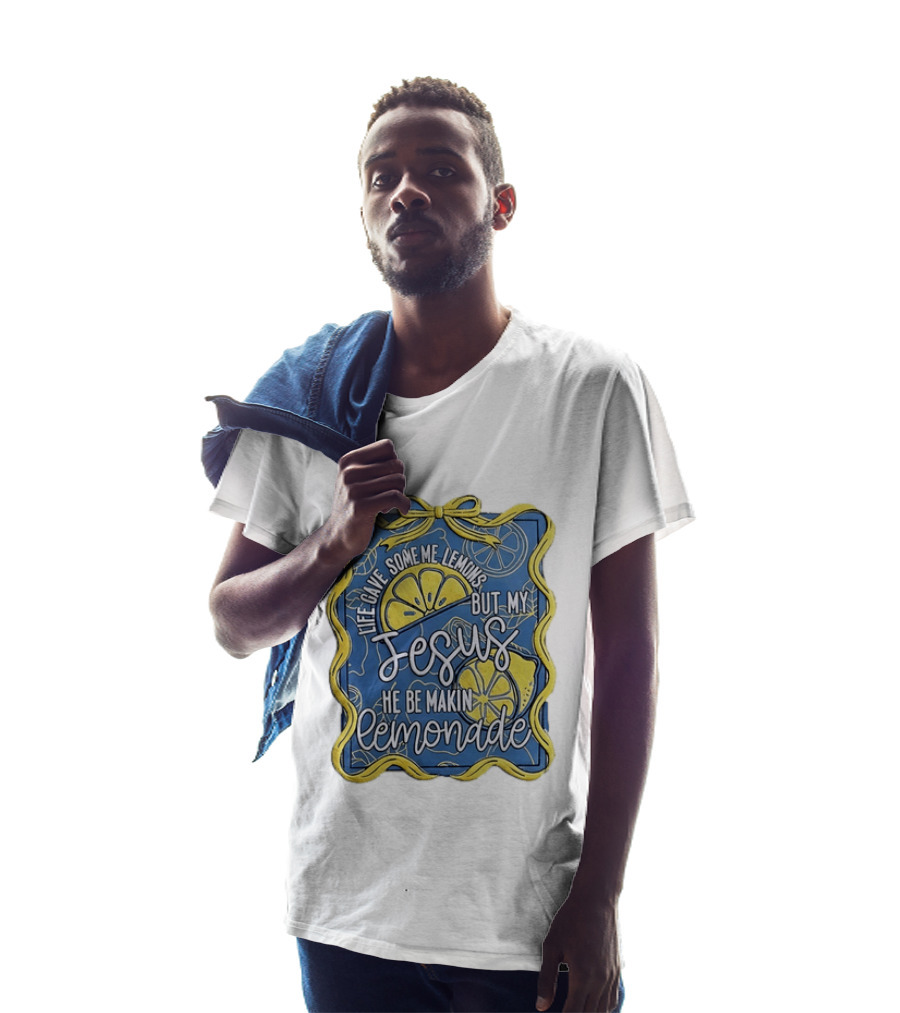Life Gave Some Me Lemons But My Jesus He Be Makin Lemonade Lemons And Ribbon T-Shirt