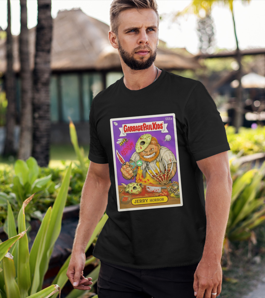Garbage Pail Kids 666a Jerry Horror Redrum Trading Card T-Shirt