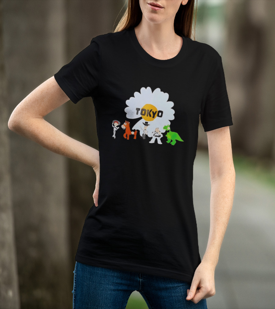 Jessie Bullseye Woody Buzz Lightyear Rex Toy Story Tokyo Flower T-Shirt