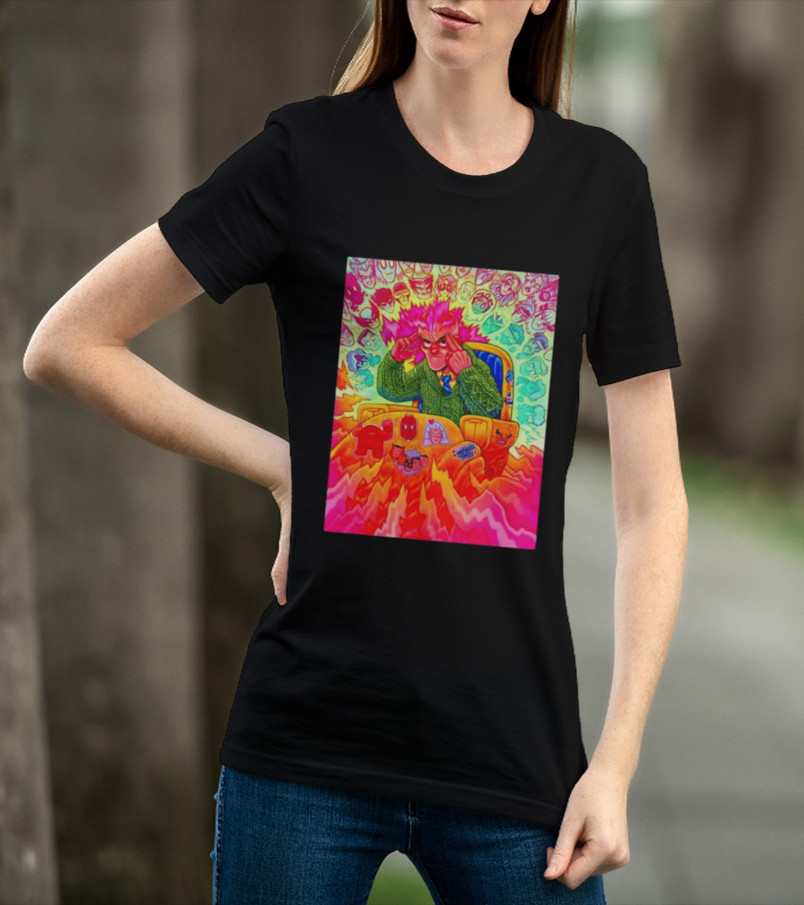 Professor X Dazzler World Tour X Men Collage Psychedelic Comic Art Marvel Characters T-Shirt
