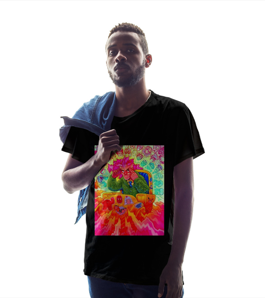 Professor X Dazzler World Tour X Men Collage Psychedelic Comic Art Marvel Characters T-Shirt