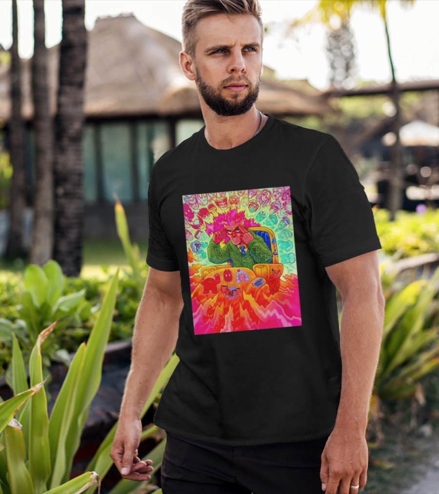 Professor X Dazzler World Tour X Men Collage Psychedelic Comic Art Marvel Characters T-Shirt