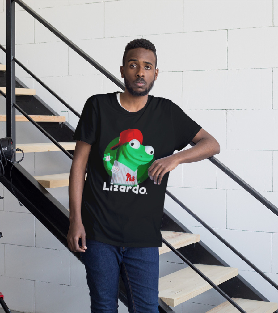 Lizardo Philadelphia Phillies Baseball Philli Red Cap Cartoon T-Shirt