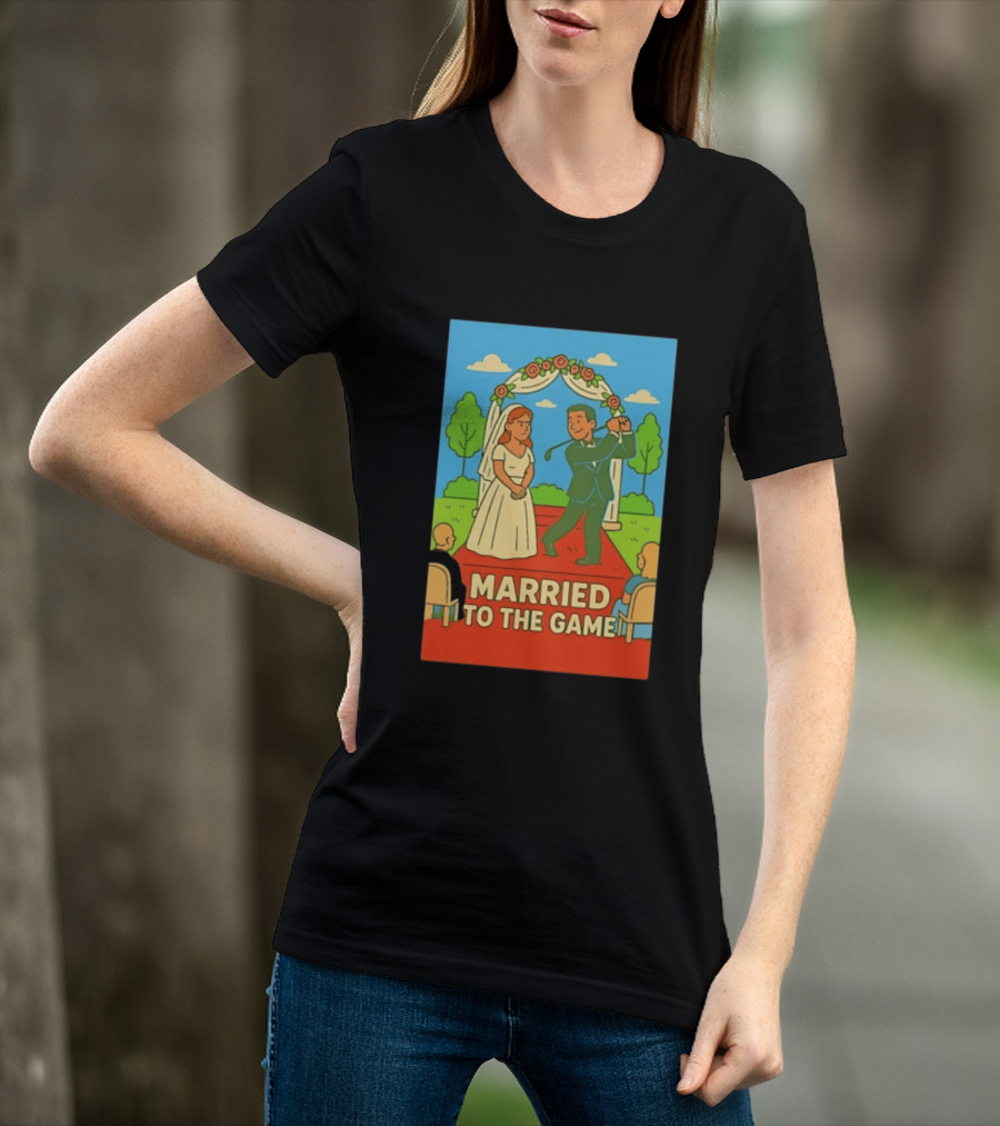 Married To The Game Groom Golfing At Wedding T-Shirt